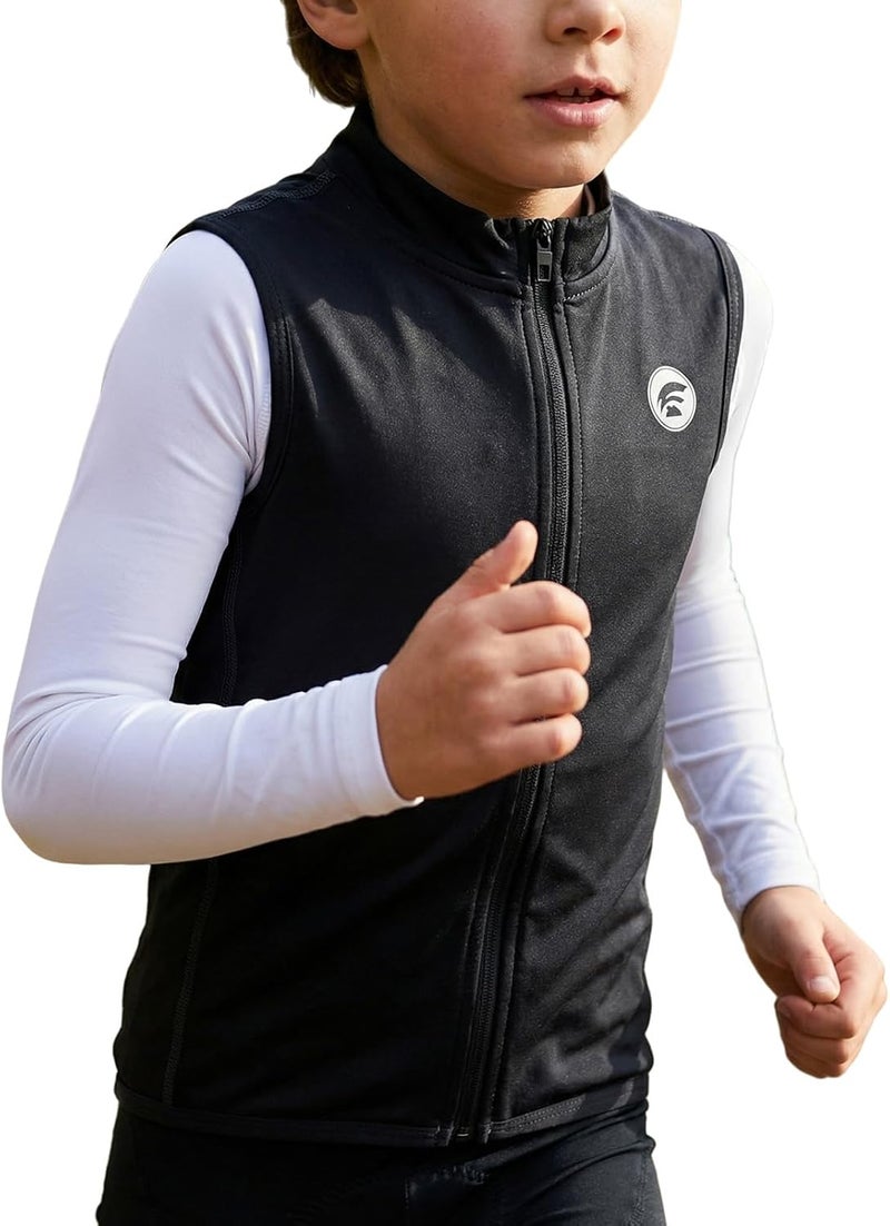 IAGUSOT Kids Softshell Vest Windproof Warm & Breathable, for Cycling, Running, Soccer, Equestrian, Golf, Outdoor Travel - Image 1